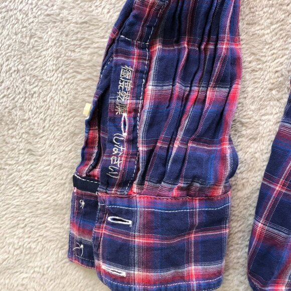 Super Dry Mens The Paperweight Shirt Size XXL Plaid Long Sleeve Button Up Casual - Picture 9 of 14